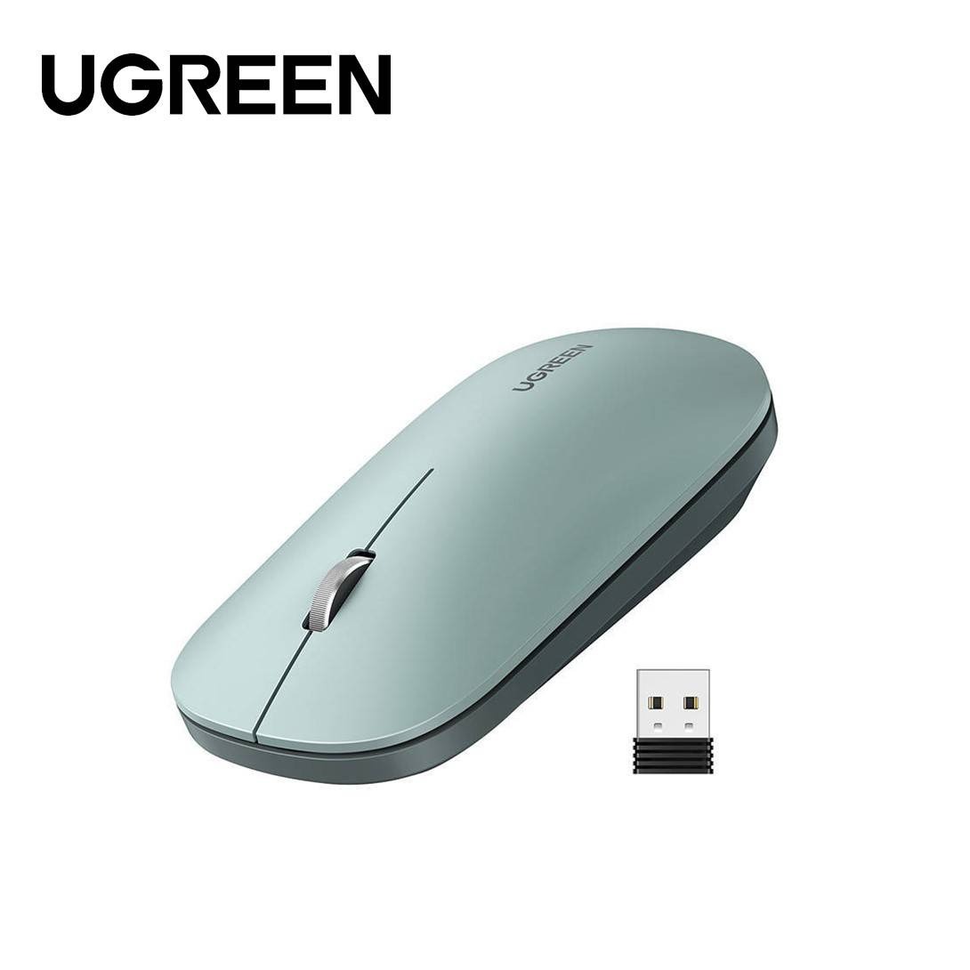 Chuột không dây 2,4G Bluetooth màu xanh lá + kèm pin AA (MU001) Ugreen 25159